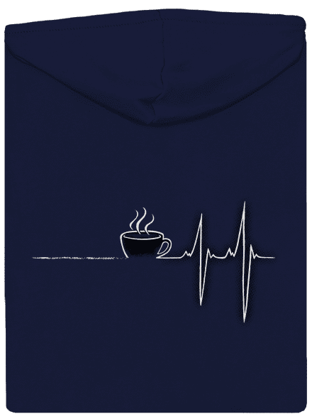 Coffee help pánská mikina na zip Navy