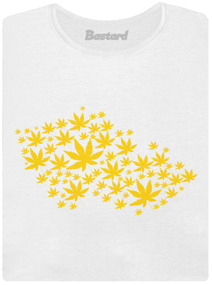 Ganja country dámské tričko s lemem White