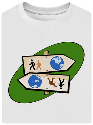 Dálkový pochod unisex tričko oversized White