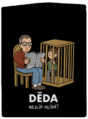 Děda hlídá dámská mikina na zip Black