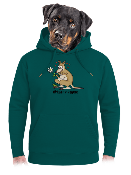 Štěstí v kapse unisex mikina premium Emerald Green