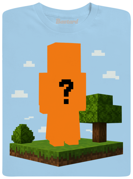 Minecraft z vlastní fotky pánské tričko Sky Blue