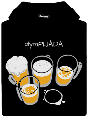 Pijáda pánská mikina klokanka Black