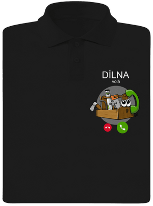 Dílna volá pánská polokošile Black