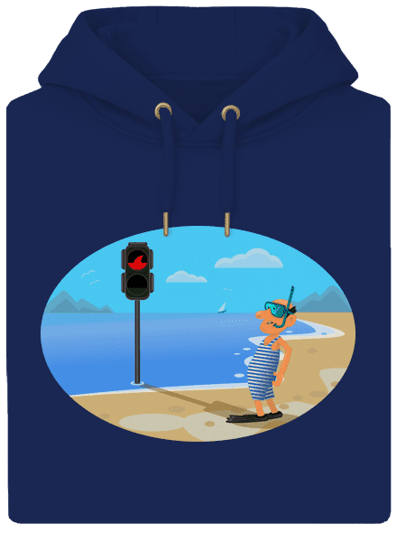 Bezpečné plavání unisex mikina premium Navy