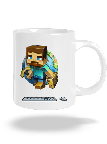 B17: Minecraft velký hrnek White