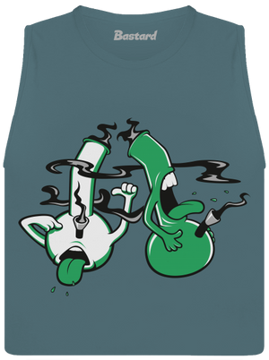 Bongo kašel dámské tílko volné Heather Deep Teal