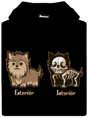 Teriér pánská mikina klokanka Black