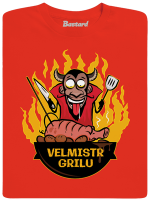 Velmistr grilu pánské tričko Fiery Red