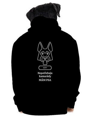 Nemůžu, mám psa pánská mikina na zip Black
