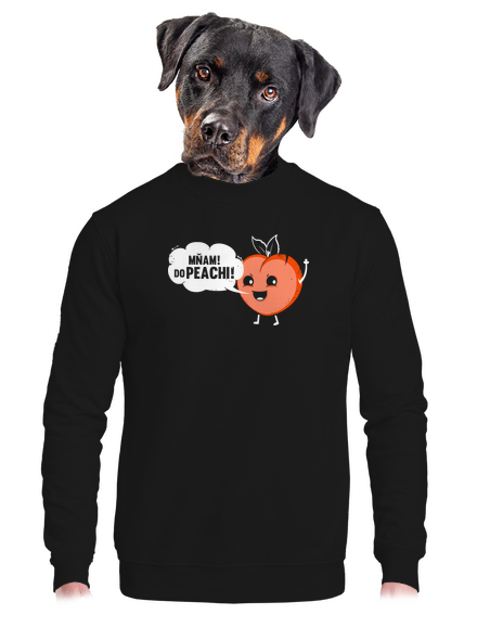 Mňam do peachi unisex mikina bez kapuce Black