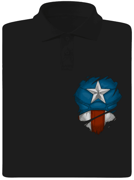 Captain Inside pánská polokošile Black