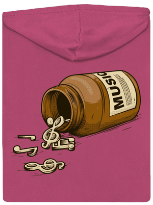 Music Pills dámská mikina na zip Magenta