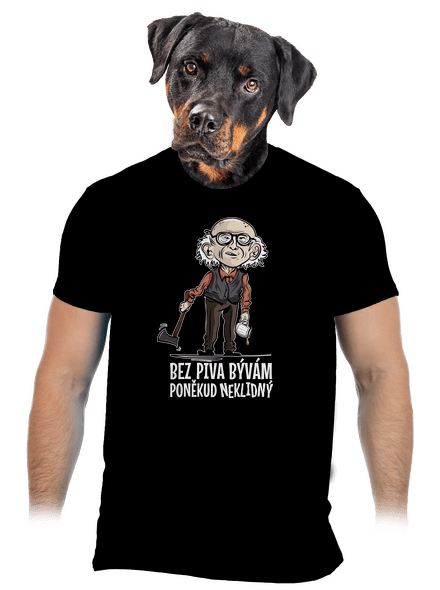 Neklidný bez piva pánské tričko Black