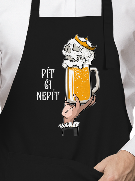 Pít či nepít zástěra Black