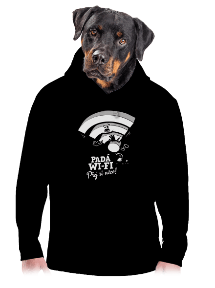 Padá wi-fi pánská mikina klokanka Black