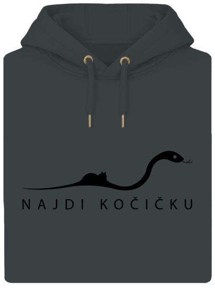 Najdi kočičku unisex mikina premium Charcoal