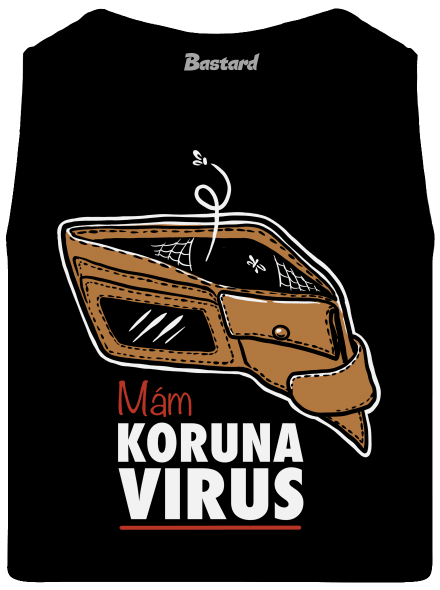 Korunavirus v peněžence pánské tílko Black