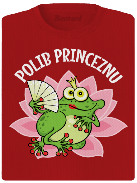 Polib princeznu a prince dámské sportovní tričko Red Mal