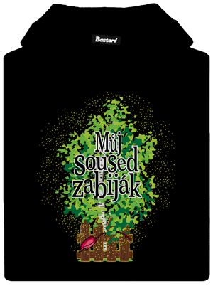 Můj soused zabiják pánská mikina klokanka Black