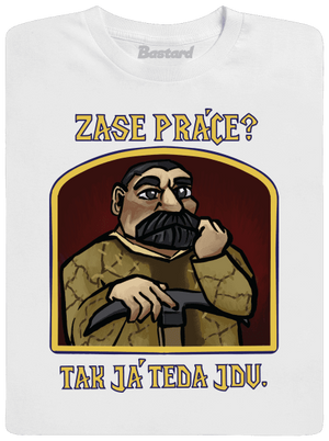 Zase práce? pánské dlouhý rukáv White