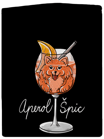 Aperol Špic pánská mikina na zip Black