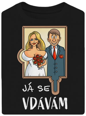 Já se žením/vdávám unisex tričko oversized Black