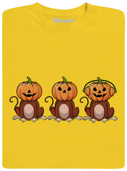 Halloween opičky pánské tričko Gold