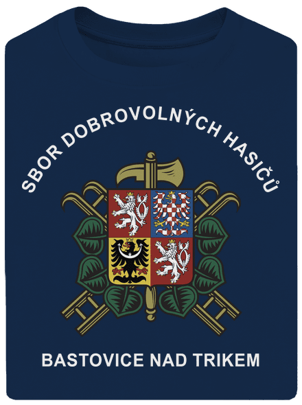 Sbor dobrovolných hasičů s vlastním erbem obce unisex tričko oversized Midnight Blue