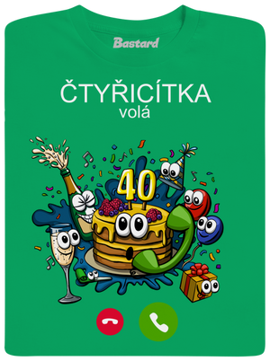 Narozeniny volají dětské tričko Kelly Green