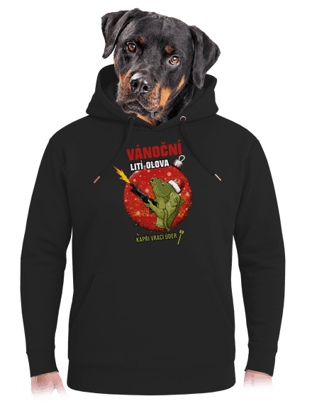 Vánoční lití olova unisex mikina premium Dark Black