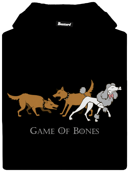 Game of Bones pánská mikina klokanka Black