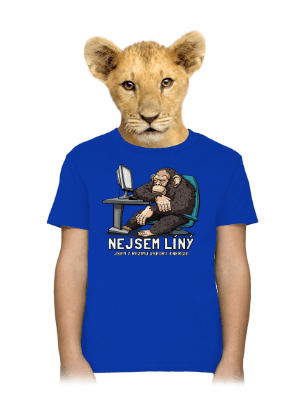 Nejsem líný dětské tričko Royal Blue