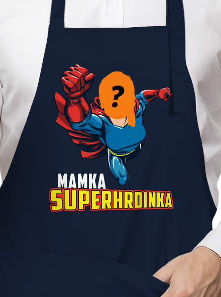 Mamka superhrdinka zástěra Navy