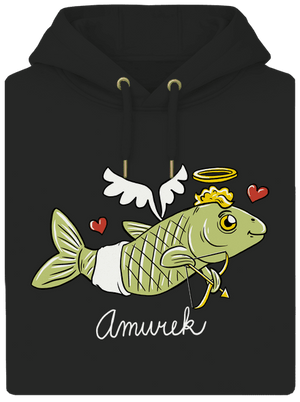 Amurek unisex mikina premium Dark Black