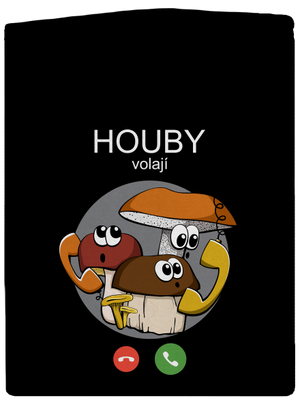 Houby volají pánská mikina na zip Black