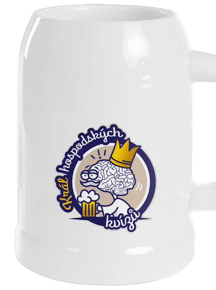 Král a královna kvízů půllitr White