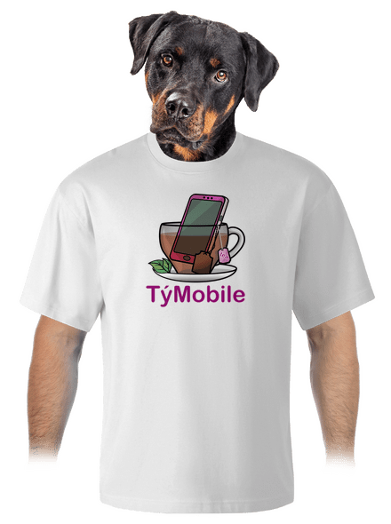 TýMobile unisex tričko oversized White