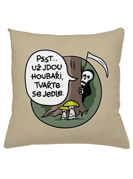 Muchomůrky zelené polštář Beige