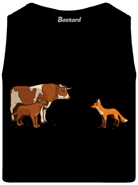 Vůl, pes a vulpes pánské tílko Black