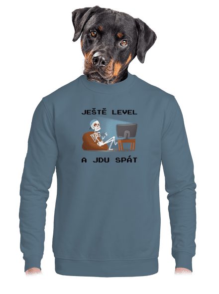 Ještě level unisex mikina bez kapuce Nordic Blue