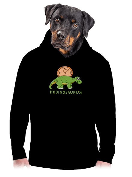 Hodinosaurus pánská mikina klokanka Black
