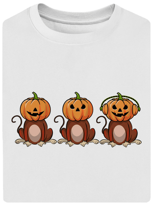 Halloween opičky unisex tričko oversized White