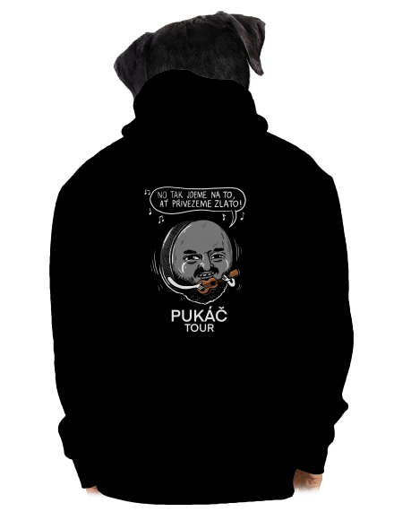 Pukáč tour pánská mikina na zip Black