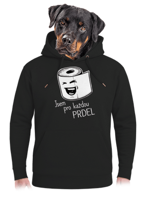 Prdel unisex mikina premium Dark Black