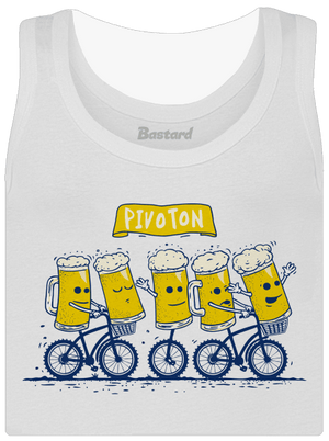 Pivoton dámské tílko klasické White