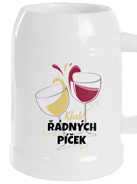Klub řádných píček půllitr White