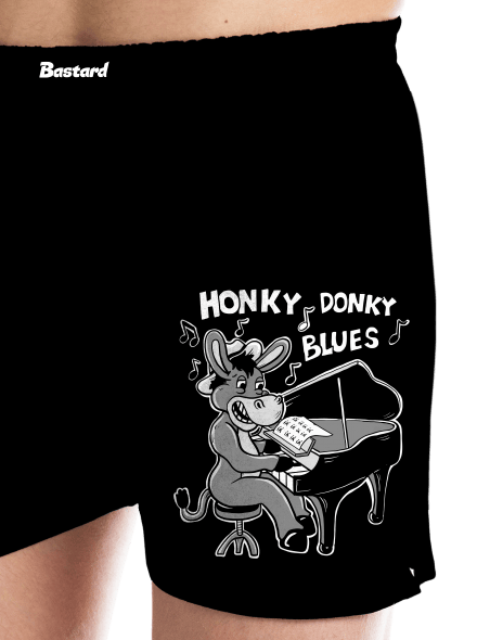 Honky donky blues pánské trenky Black