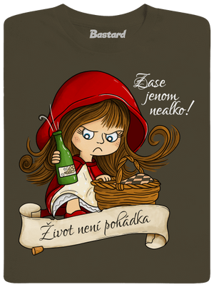 Zase nealko – Život není pohádka pánské dlouhý rukáv Urban Khaki