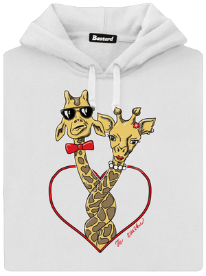 Žirafy ve svazku dámská mikina klokanka White